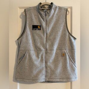 NWT Carhartt Full Zip Relaxed Fit Fleece Vest Grey Size Large